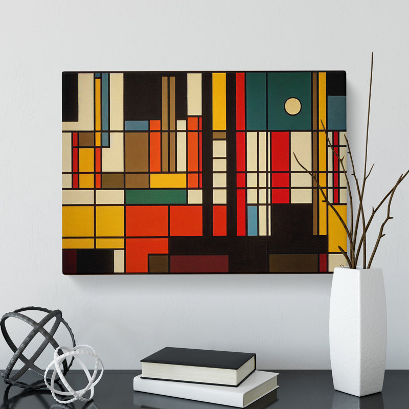Bauhaus Modern Abstract - Wrapped Canvas, 50cm H x 76cm W x 3cm D