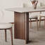 Table Mid-Century rectangulaire en bois et pierre-125054391-125054387