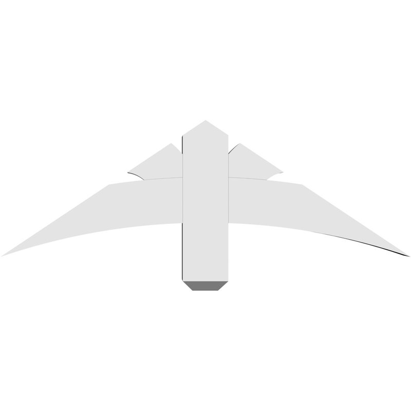 Support pour pignon Davenport, H 12 po x l 36 po (pas: 8/12), P 4 po x F 4 po, PVC