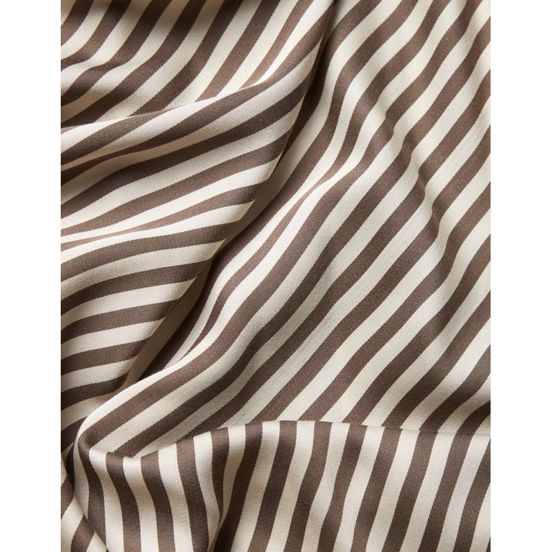 Bamboo Sheet Set, California King Sheet Set, Classic Stripe in Ebony