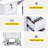 Avriel L-Shaped Manicure Table with Drawers and Shelves for Storage, Nail Table Station with Electric Dust Collector, Wrist Cushion-103569369