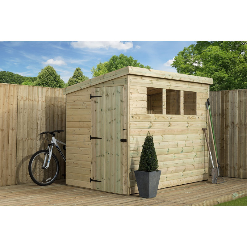 8 Ft. W x 8 Ft. D Shiplap Pent Wooden Shed