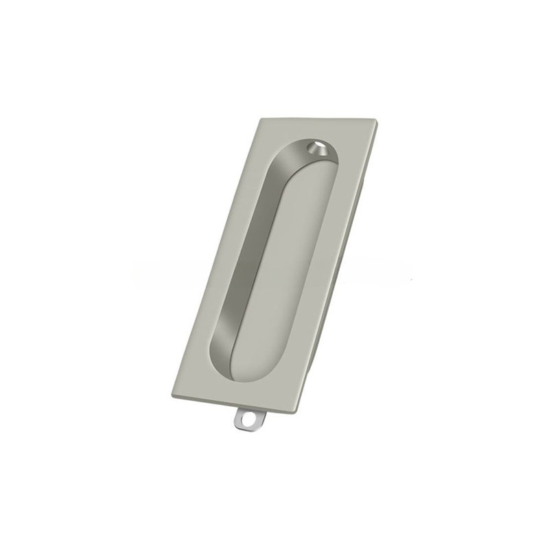 Poignée rectangulaire en nickel brossé 3-1 / 8 po x 1-3 / 8 po x 1/2 po Deltana, Nickel brossé
