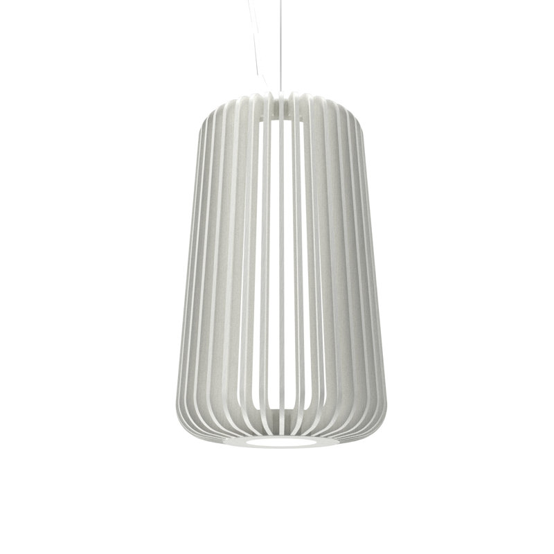 Stecche Di Legno 1 - Light Pendant, Organic White, 12.68" H x 7.8" W x 7.8" D