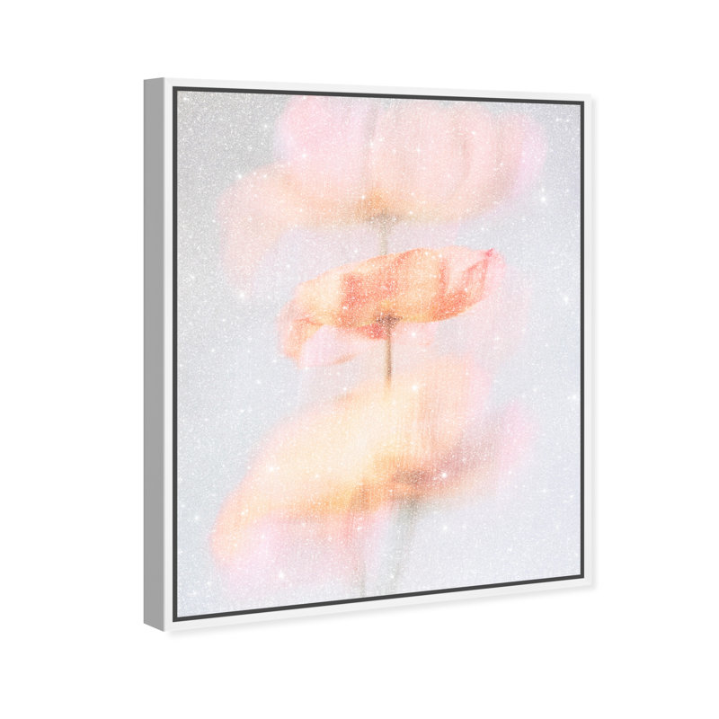 Glitchy Bloom Print by Oliver Gal, 25"H x 31"W, White Floater Frame