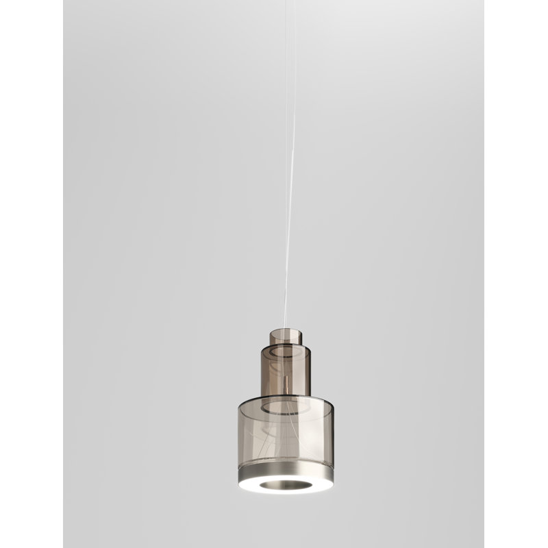 Medea Suspension 2 Smoky Transparent Matt Steel L3204 Ul, 2700 Kelvins