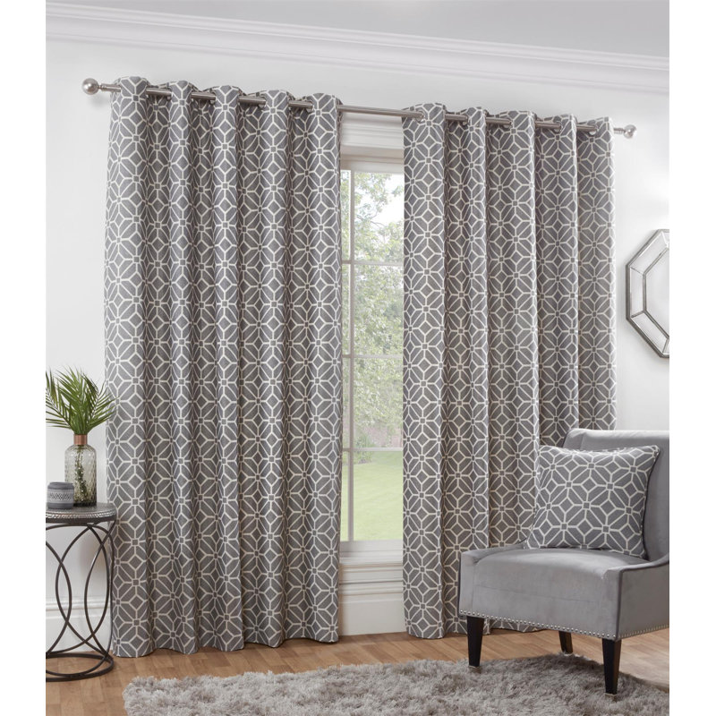 Tamia Semi Sheer Curtain, 168 W x 137 D cm