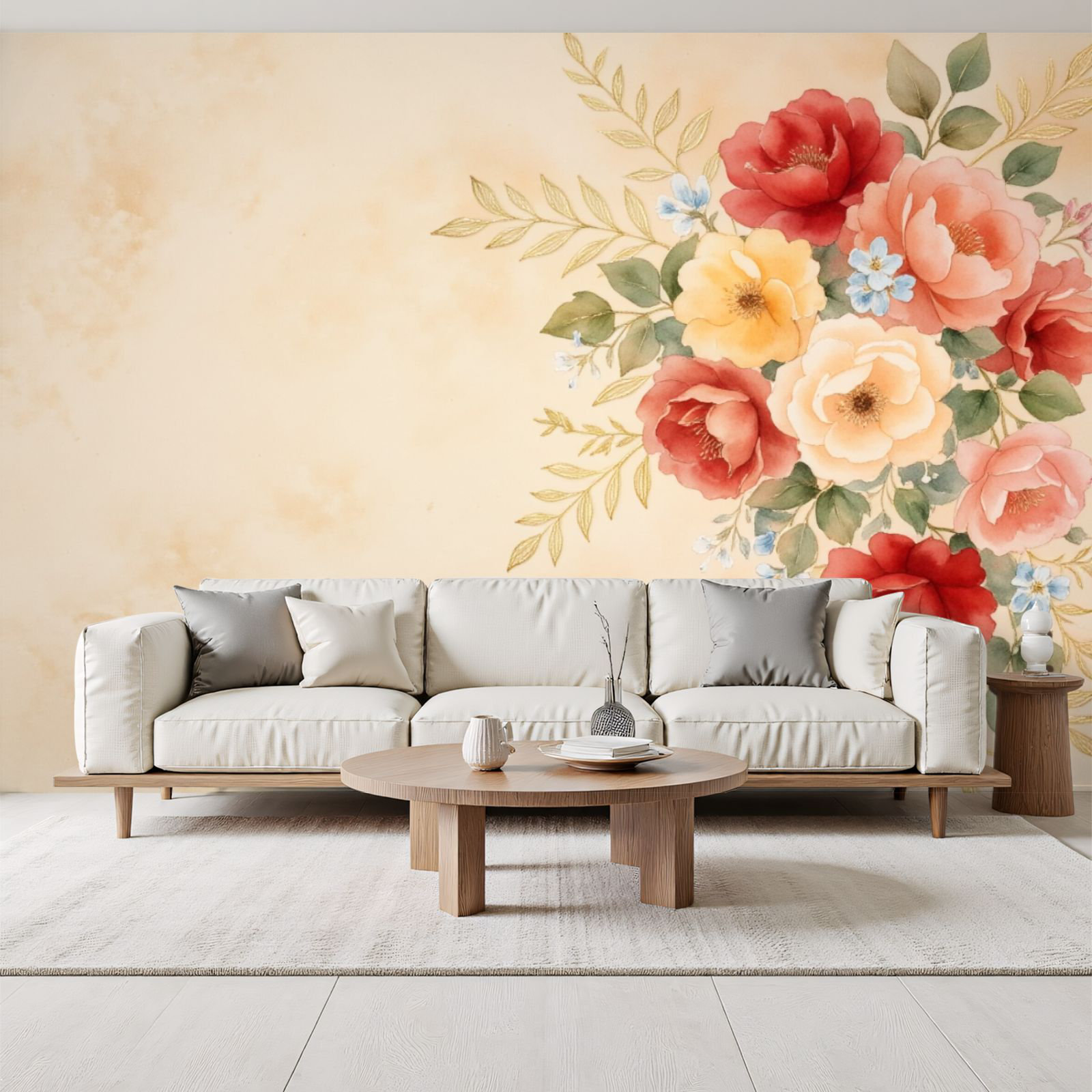 Red Barrel Studio Vintage Peel and Stick Wallpaper Vintage Floral ...