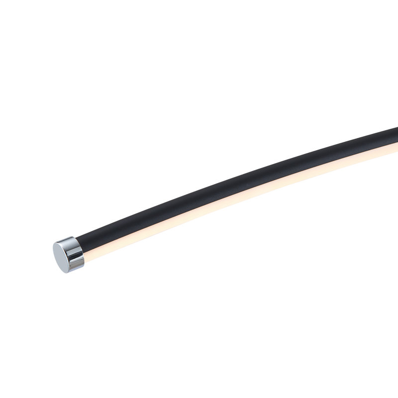 Spataro 80'' LED Arched Floor Lamp, Black