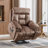 40.5" Wide Oversize Microfiber Lift Assist Reclining Chair with Massage Heating & Dual Hidden Cupholders & USB & Side Pocket-397648800