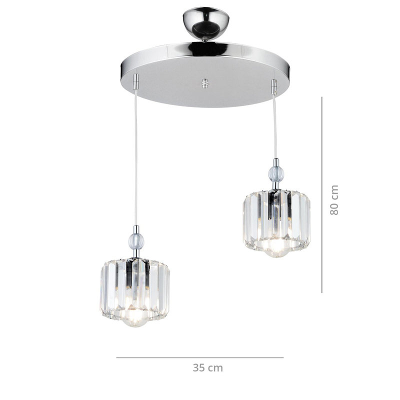 Luminaire suspendu tambour à 2 lumières Enloe