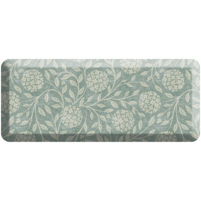 Anti-Fatigue Kitchen Comfort Mat, Hydrangea Vine Pattern in Sage Meadow