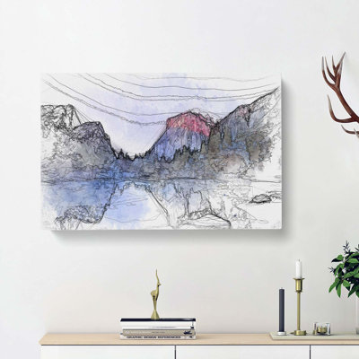 Lake In Yosemite National Park In Abstract - Wrapped Canvas