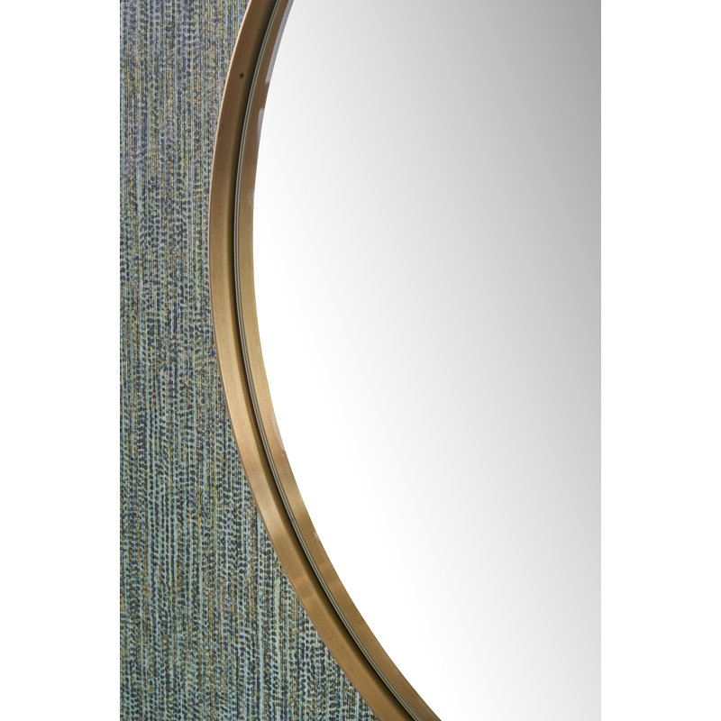 Stainless Steel Round Wall Mirror, 100cm x 100cm, Brushed Gold