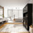 Three Drawers Bathroom Linen Cabinet With Tempered Glass Doors And Light