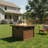 Square Fire Pit - Brown Wood Pattern - 40,000 BTU (24'' H x 32.1'' W)