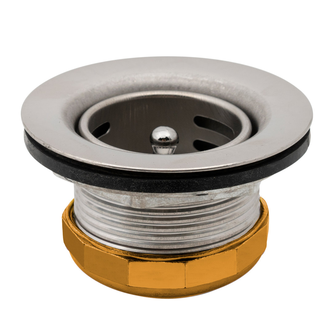 Dearborn Junior Duo Bar Sink Strainer, Stainless Steel Body and Basket, Length 1-1/8 Oatey