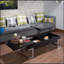 Table basse Calnan en noir et chrome