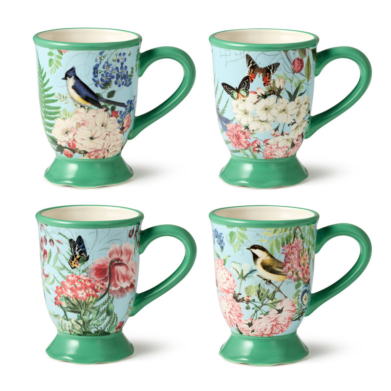 Ensemble de 4 tasses Flora