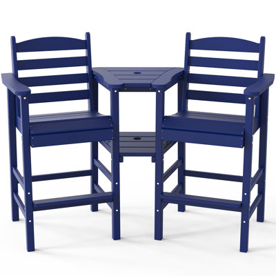 Tall Adirondack Chairs With Removable Double Connecting Trays (Set Of 2)