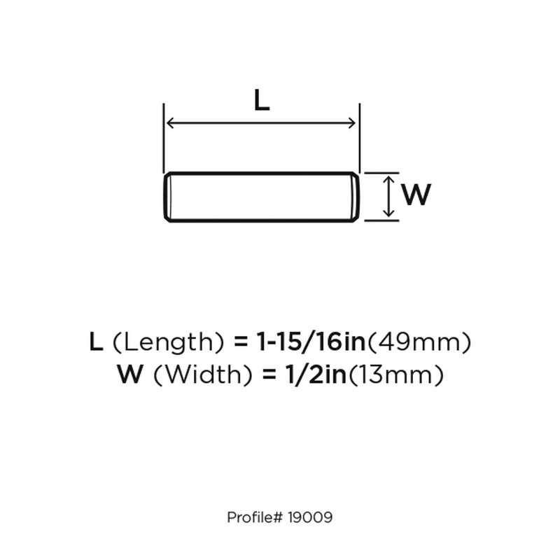 Bar Pulls 1 15/16" Length Bar Knob, Stainless Steel