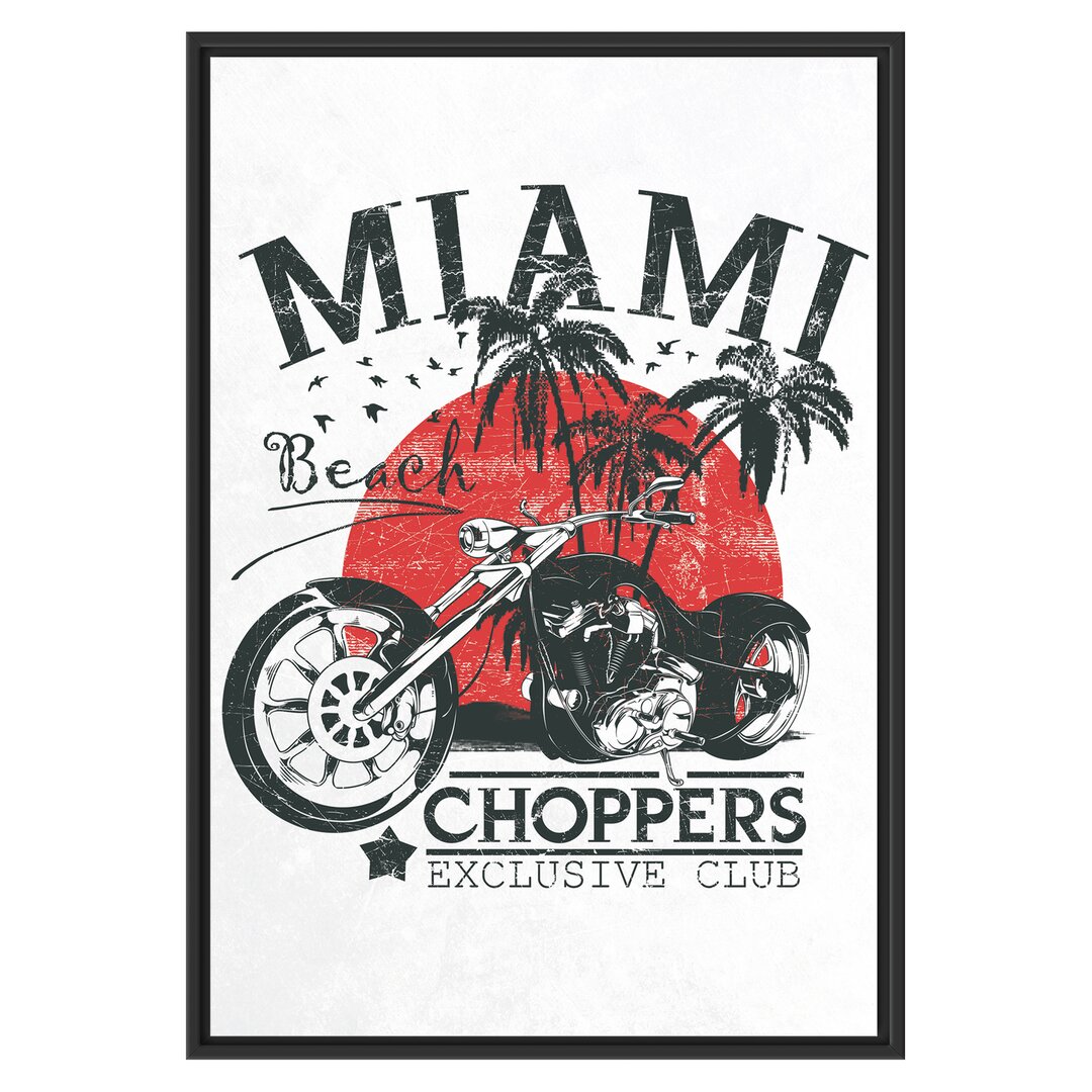 Gerahmtes Wandbild Miami - Choppers Hell