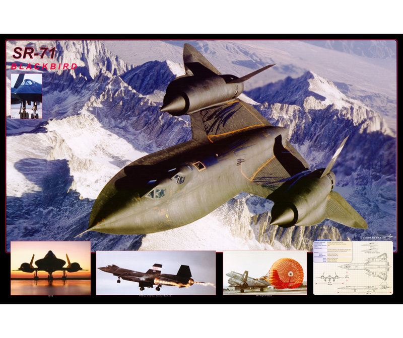Avion Blackbird Sr-71, H 12 po x l 18 po