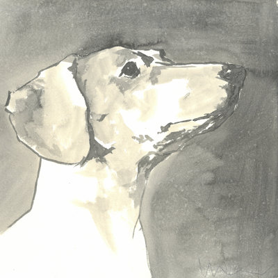 Sepia Modern Dog IV by A Very Modern Dog - Wrapped Canvas Painting