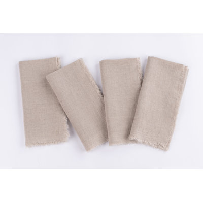 ENSEMBLE DE serviettes de table en lin RAPHAEL (ensemble de 4), naturel