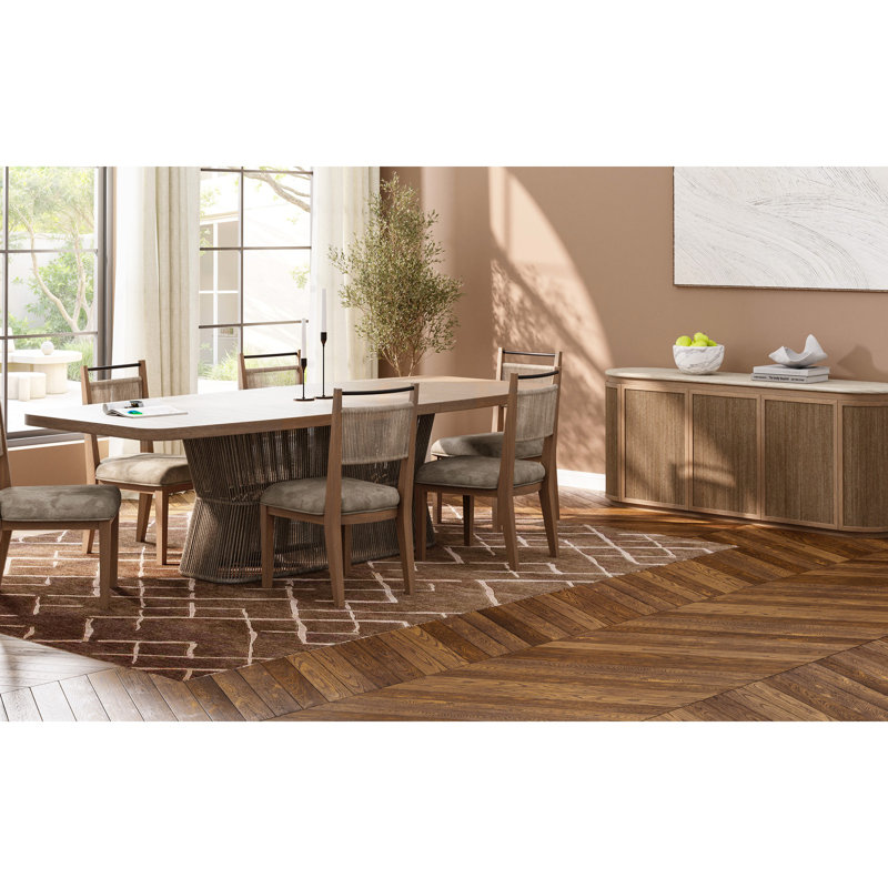 Ensemble de 2 chaises carrées / caramel, Brun