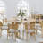 30“H Round Wood Dining Table Kitchen Table with 4 Legs-1933433799-1933433818