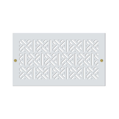Registres muraux et de plafond Stellar Air White avec vis en laiton - 8 x 8 (ouverture de conduit) 10 x 10 au total - Cherokee