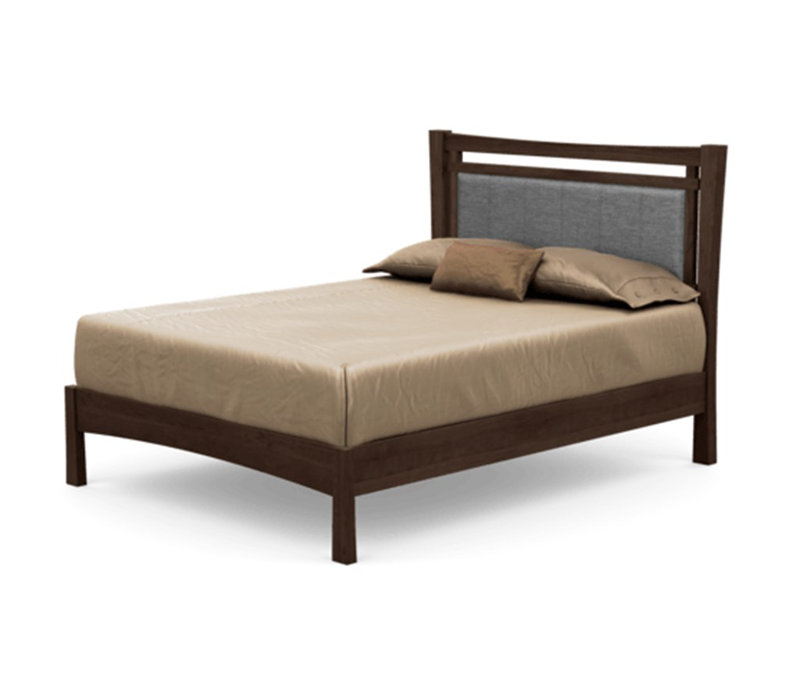 Monterey Upholstered Bed, King, Smoke Cherry, Hemp