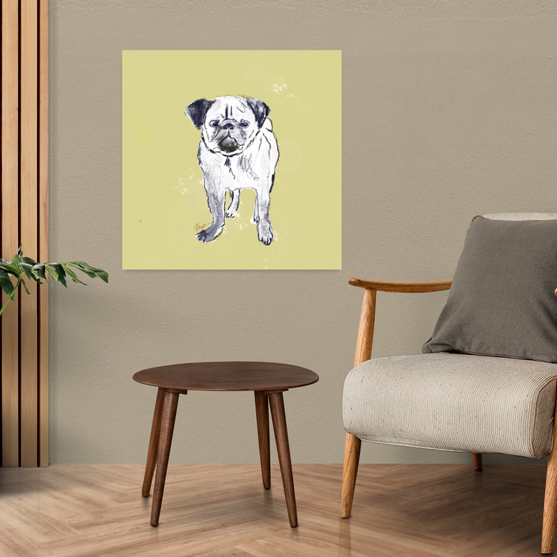 Art mignon de chien contemporain, H 24 po x l 24 po