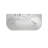 63'' Acrylic Whirlpool Bathtub, with Air Switch, Jets, LED Lighting, And 4-Hole Faucet