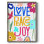 Pop Love Peace Joy, reproduction encadrée - bois massif-1744424014