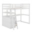 Lit mezzanine simple avec bureau et tablettes, deux tiroirs intégrés-114554957