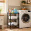 Étagère de rangement polyvalente en métal Petite étagère de rangement à 3 niveaux Étagère en fil métallique Étagères de rangement réglables pour la salle de bain Salle de lavage