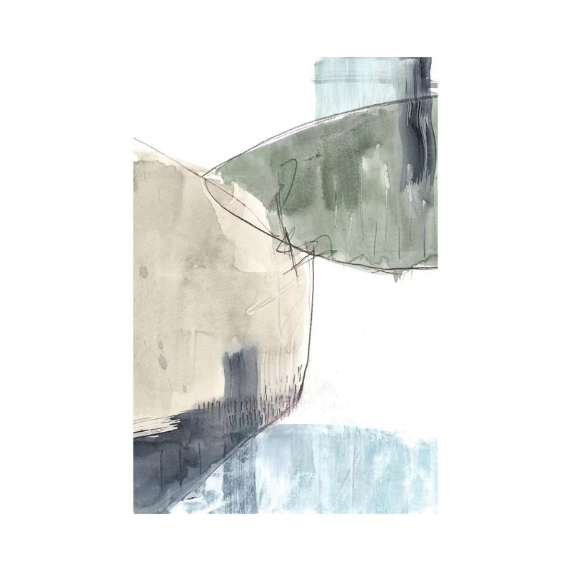 Verdant Divide II by Jennifer Goldberger - Wrapped Canvas Painting, 20.32 cm H x 30.48 cm W