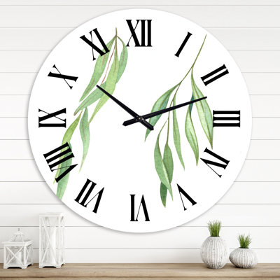Two Willow Branches - Farmhouse wall clock