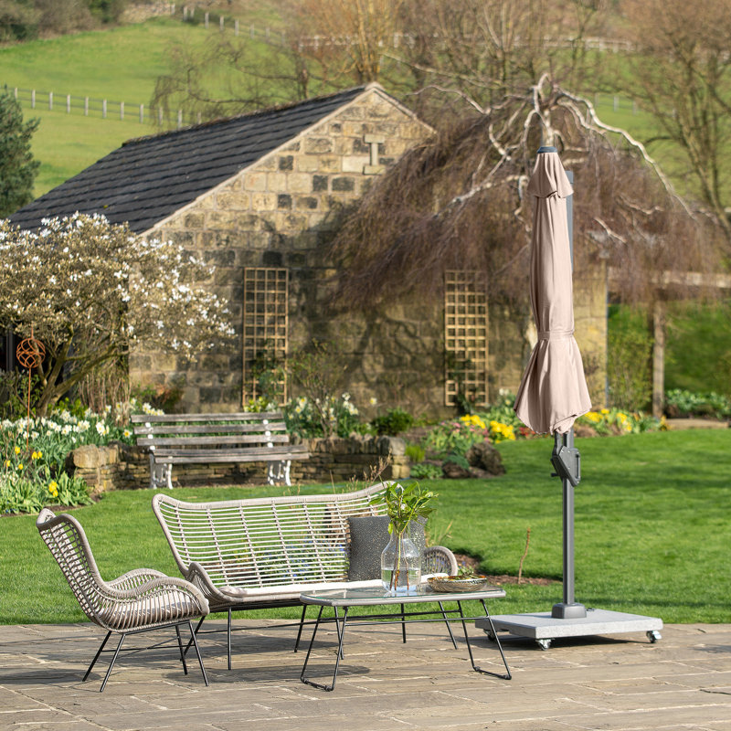 Aarne 300cm Cantilever Parasol, Taupe