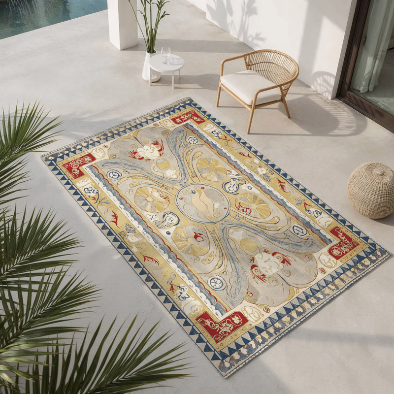 Snappy Dash Indoor And Outdoor Area Rug, Rectangle 2' x 3'