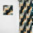 Gold Veins And Blue Marble Pattern I - Glam Velvet Curtain - Room Darkening - 1 Panel-107610644