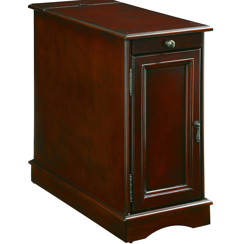Table de chevet moderne de style transitionnel avec table de chevet et prise USB