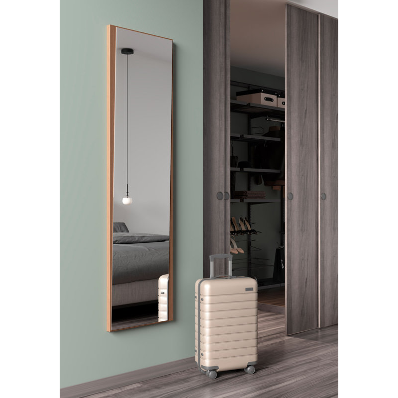 Breagh Wall Mirror, Light Walnut
