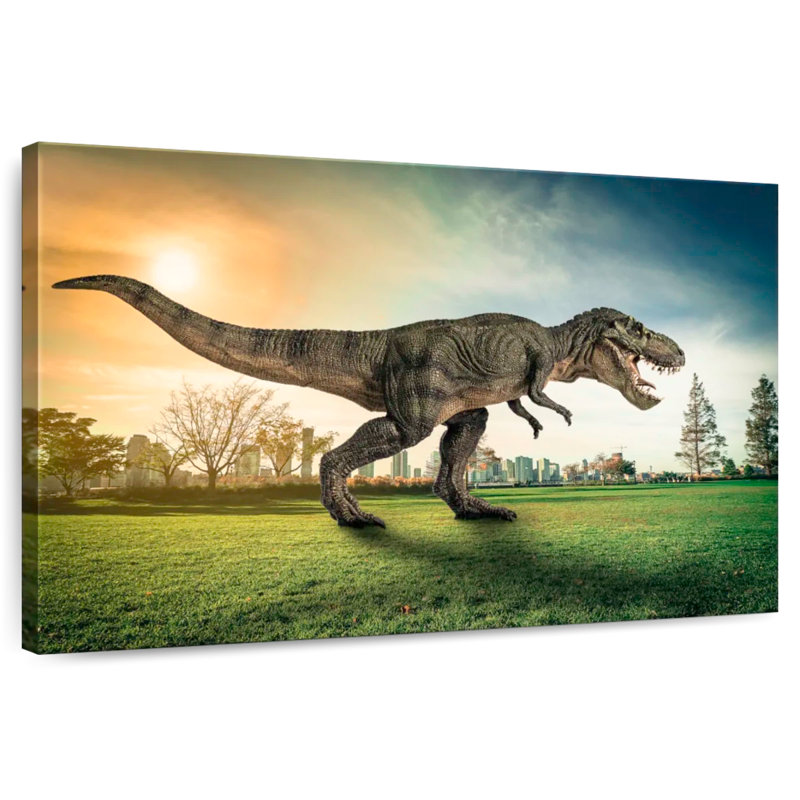 Brampt T Rex In The City, 16" H x 24" W