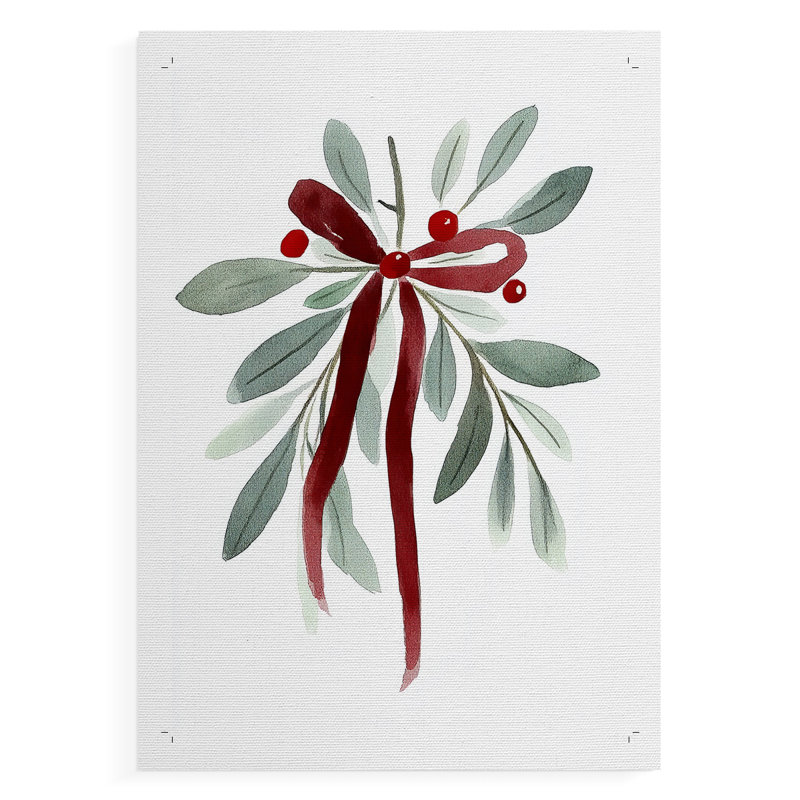 Art de Noël des Fêtes de Noël, impression sur toile seulement - non encadrée, H 12 po x l 8 po