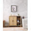 Armoire d'appoint en métal Denman avec portes en filet et tablettes ouvertes