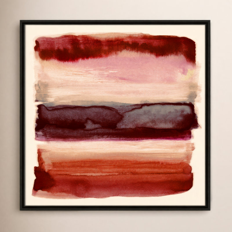 «Burgundy Sky II» par Nan, Espresso, H 25,5 po x l 25,5 po