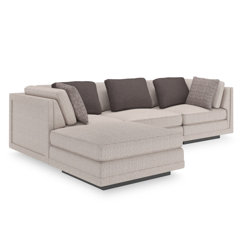Modern Fusion Ottoman, Cream